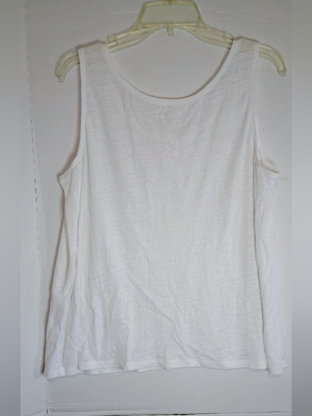 Eileen Fisher 100% Cotton Linen White Tank Top Size Large - Picture 4 of 5